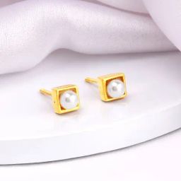 GIVA 92.5 Sterling Silver Radiant Quad Pearl Stud Earrings for Women-picture-19
