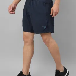 Dida Navy Polyster Regular Fit Solid Shorts image 3