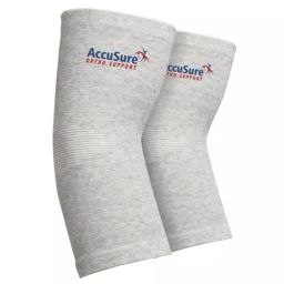 AccuSure Large Bamboo Yarn 4 Way Stretchable Bi-Layered Elbow Compression Support AOE12-L-37