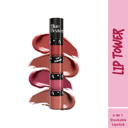 Blue Heaven Lip Tower 4-in-1 Stackable Liquid Lipstick Combo Set - 6ml-41