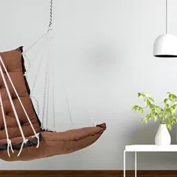 Swingzy Brown & White Cotton Hammock Swing-11