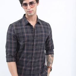 KETCH Men Slim Fit Checked Casual Shirt-image-93