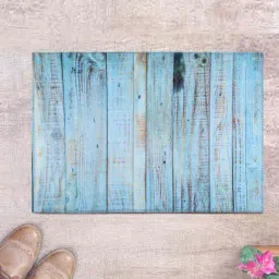 Romee Blue Polyester Door Mat - Set of 1-25