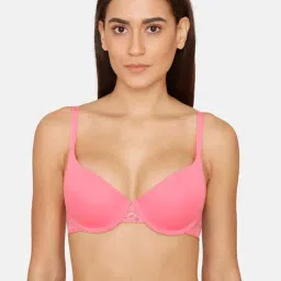 Zivame Pink Under-wired Padded T-Shirt Bra-image-79