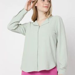 Vero Moda Green Regular Fit Shirt-image-85