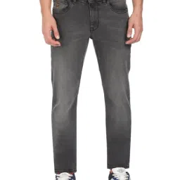 U.S. Polo Assn. Black Cotton Slim fit Solid Jeans-picture-4