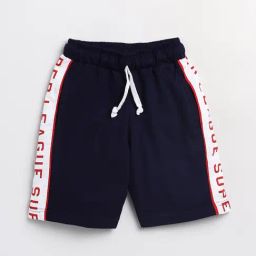 Todd N Teen Kids Navy & White Cotton Printed Bermunda-image-0