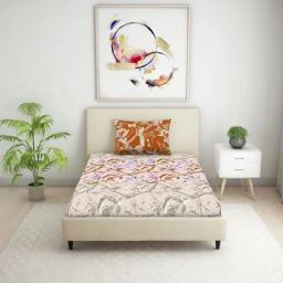 Welspun Brown 144 TC Cotton Single Bed Sheet with 1 Pillow Cover-image-4
