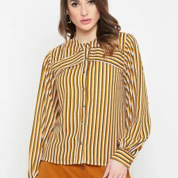Carlton London Yellow Striped Shirt-picture-35