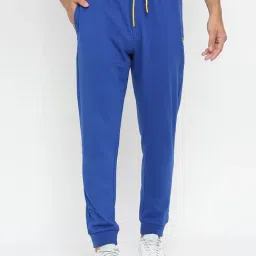 UnderJeans by Spykar Royal Blue Joggers-image-41