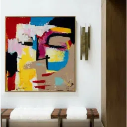 The Art House Abstract Multicolor Canvas Painting-image-52
