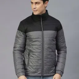 Rigo Black & Grey Regular Fit Puffer Jacket-picture-40
