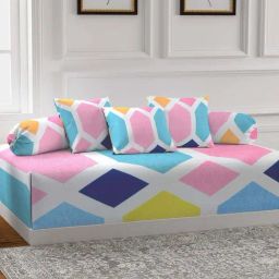 Klotthe Multicolor Cotton 300 TC Single Bed Linen Set-image-35