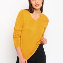 Cover Story Yellow Regular Fit Pullover-image-98