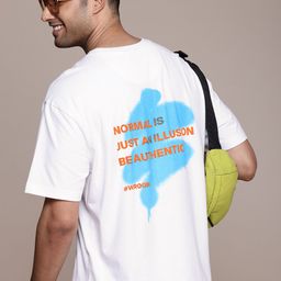 WROGN Typography Printed Pure Cotton Oversized T-shirt-image-23