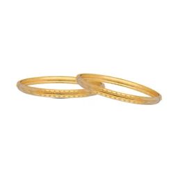 CKC Exquisite Gold Filigree Medium Broad Bangle Pair-picture-46