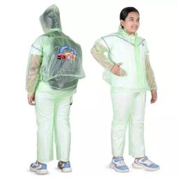 HACER Polyester Material Random Color Hooded Ferrari Junior Raincoat for 9 to 10 Years Old Kids Size M, HC-LJP-RC07-22