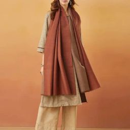 Fabindia Brown Woven Pattern Shawl-image-70