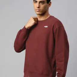 ALCIS Red Regular Fit Graphic Print Sweatshirt image 3