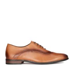 Hush Puppies by Bata Men's CHALES PLEAT E Tan Oxford Shoes-image-21