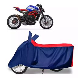 Auto Pearl Two Wheeler Cover with Bag for MV Agusta Dragster800 RR, Red & Blue-image-97