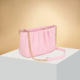 Forever Glam by Pantaloons Pink Solid Medium Sling Handbag-picture-40