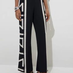 Wardrobe by Westside Black Geometric Design High-Rise Trousers-picture-23