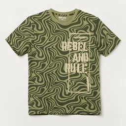 Fame Forever by Lifestyle Boys Printed Round Neck Pure Cotton T-shirt-image-30