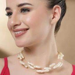 Karatcart Gold Plated Omega Chain Necklace For Women-11
