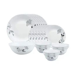 Borosil Fluted Series White Opalware Dinner Set - 19 Pieces-40