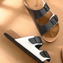Hoversole Men's Accura Monochrome Cork Slide Sandals-image-53