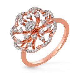 Malabar Gold and Diamonds 18k Rose Gold Diamond Ring for Women-picture-37