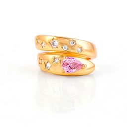SWASHAA 18K Gold-Plated Stones-Studded Finger Ring-16