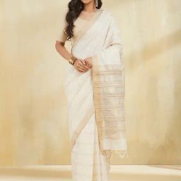 Fabindia Natural Cotton Silk Blend Saree-image-43