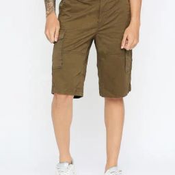 Being Human Green Regular Fit Cargo Shorts-image-55