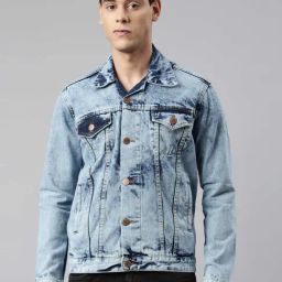 CINOCCI Blue Cotton Slim Fit Denim Jacket-picture-35
