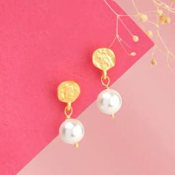 GIVA 92.5 Sterling Silver Pearl Elegance Drop Earrings for Women-picture-17
