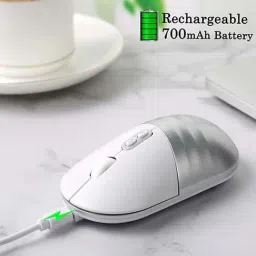 Zoook Jaguar Wireless Optical Mouse with Type C Converter (White Silver) image 4