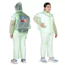 HACER Polyester Material Random Color Hooded Ferrari Junior Raincoat for 7 to 8 Years Old Kids Size S, HC-LJP-RC08-42