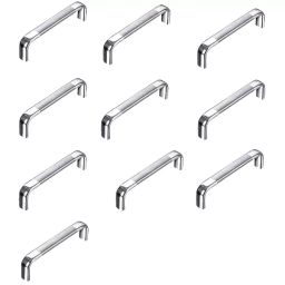 GENERIC 203.2 mm (8 Inch) Stainless Steel Chrome D Type Drawer Pull Handle (Pack of 10)-23