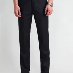 Arrow Navy Slim Fit Trousers-picture-22