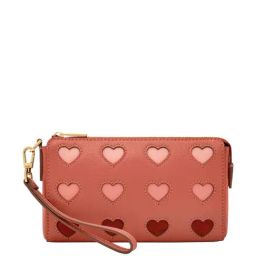 Fossil Wristlet Peach Casual Leather Wallet for Women-picture-39