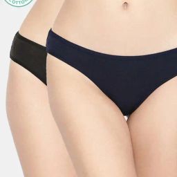 Inner Sense Navy & Black Plain Bikini Panty - Pack Of 2-picture-37