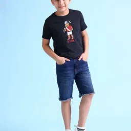 U.S. Polo Assn. Kids Blue Cotton Printed T-Shirt-picture-46