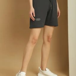 Vimal Jonney Dark Grey Regular Fit Mid Rise Shorts-picture-25