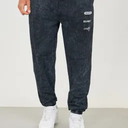 Styli Black Relaxed Fit Oversized Joggers-image-20