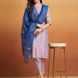 Fabindia Blue Printed Dupatta-image-22