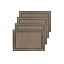 HOKIPO Set Of 4 Textured & Colourblocked Washable Table Placemats image 2