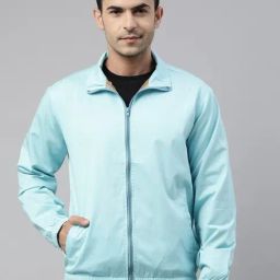 CINOCCI Blue Cotton Slim Fit Jacket-picture-26