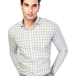 UR ETHICS Men Blue Checked Slim Fit Premium Casual Shirts-picture-18